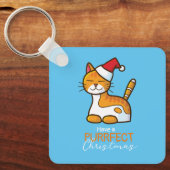 Oranje kattedoornkerst Sleutelhanger (Voorkant)