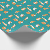 Oranje katten grappig cadeaupapier (Hoek)