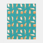 Oranje katten grappig fleece deken (Voorkant)