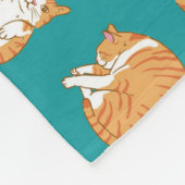 Oranje katten grappig fleece deken (Hoek)