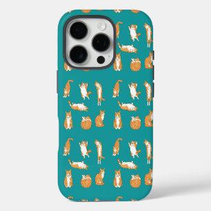 Oranje Katten Grappig iPhone 16 Pro Hoesje