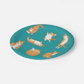 Oranje katten grappig papieren bordje (Gekanteld)