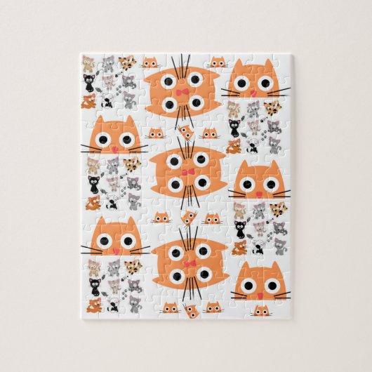 Oranje katten Jigzaag Puzzle Legpuzzel (Verticaal)