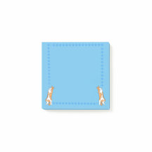 Oranje katten op een blauwe achtergrond Post-it-br