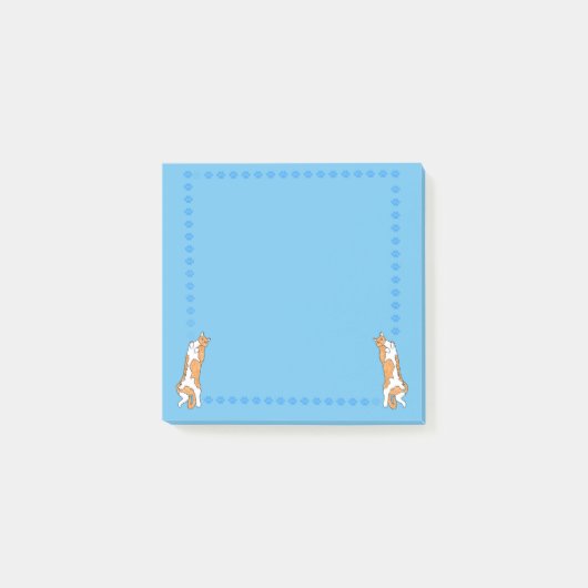 Oranje katten op een blauwe achtergrond Post-it-br Post-it® Notes (Voorkant)