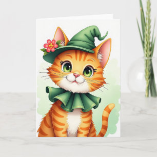 Oranje Katten Portretkaart Kaart