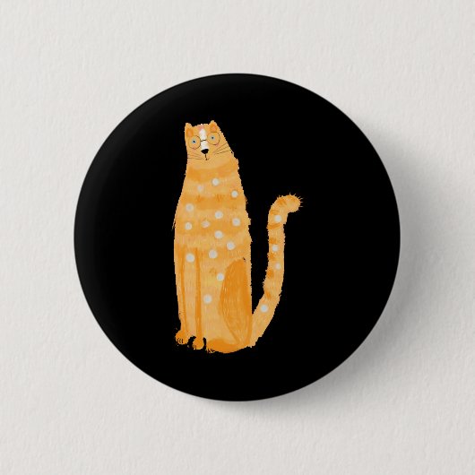 Oranje Katten Ronde Button 5,7 Cm (Voorkant)