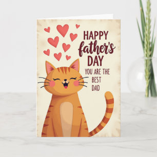Oranje Katten Vaderdag Kaart