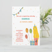 oranje katten Verjaardagsuitnodiging Kaart (Staand voorkant)