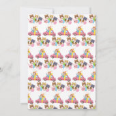 oranje katten Verjaardagsuitnodiging Kaart (Achterkant)