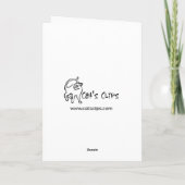 Oranje kattenkaart kaart (Achterkant)