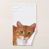 Oranje kattenkeukenpakket bad handdoek (Handdoek)