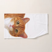 Oranje kattenkeukenpakket bad handdoek (Handdoek)