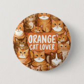 Oranje kattenliefhebber Ginger katten cadeau Ronde Button 5,7 Cm (Voorkant)