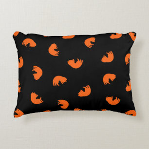 Oranje kattenpatroon decoratief kussen