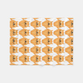 Oranje kattenpatroon fleece deken (Voorkant (Horizontaal))