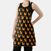 Oranje kattenpatroon schort (Insitu)