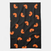 Oranje kattenpatroon theedoek (Verticaal)