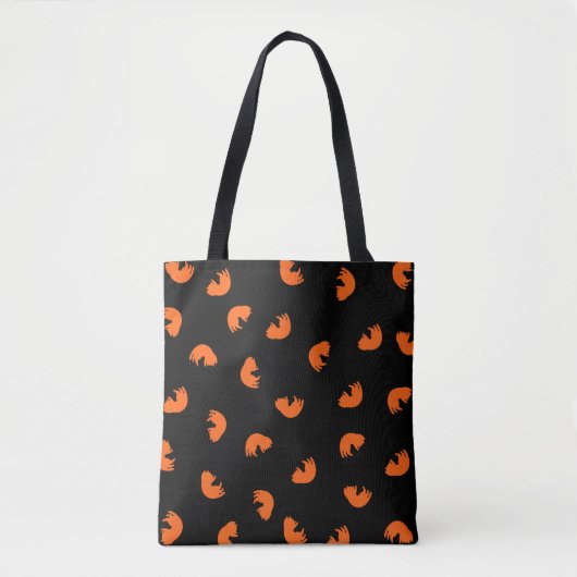 Oranje kattenpatroon tote bag (Voorkant)
