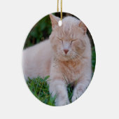 Oranje kattensierplant keramisch ornament (Rechts)