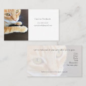 Oranje kattenstolling visitekaartje (Voorkant / Achterkant)