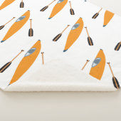 Oranje Kayak met oars Sherpa Deken (3/4)