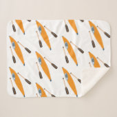 Oranje Kayak met oars Sherpa Deken (Voorkant (horizontaal))