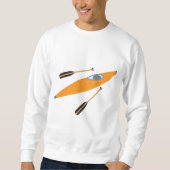 Oranje Kayak met oars Trui (Voorkant)