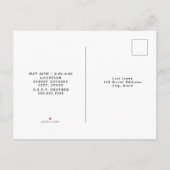 Oranje kegel waarschuwing tape constructie verjaar uitnodiging briefkaart (Achterkant)