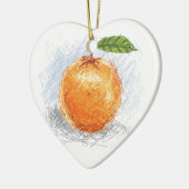 Oranje Keramisch Ornament (Links)