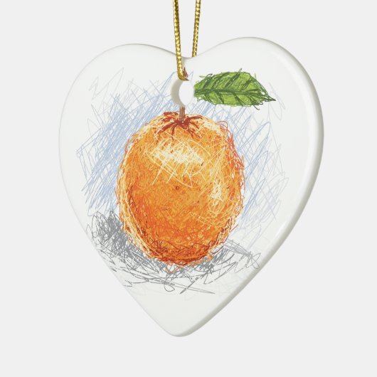 Oranje Keramisch Ornament (Links)