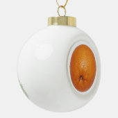 Oranje Keramische Bal Ornament (Links)