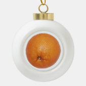 Oranje Keramische Bal Ornament (Voorkant)