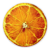 Oranje keramische knop (Voorkant)