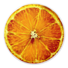 Oranje keramische knop