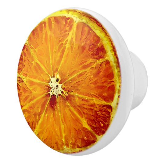 Oranje keramische knop (Rechts)