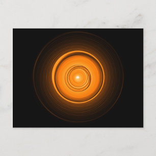 Oranje keramische zon briefkaart