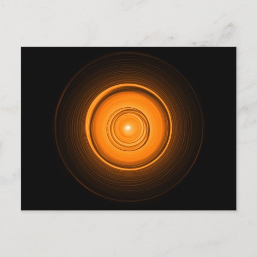 Oranje keramische zon briefkaart (Voorkant)