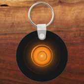 Oranje keramische zon sleutelhanger (Voorkant)