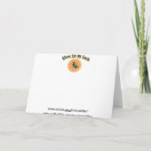 Oranje kerstballen Kaart (Achterkant)