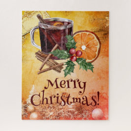 Oranje kerstbeker Holly Berry Cinnamon Legpuzzel