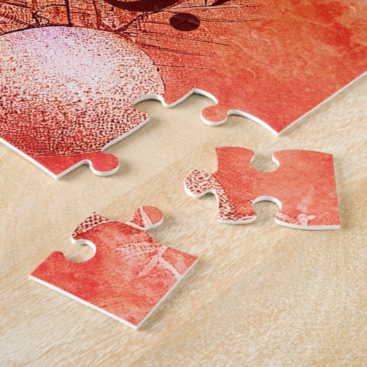 Oranje kerstbeker Holly Berry Cinnamon Legpuzzel (Zijkant)