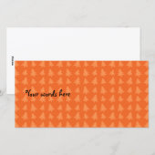 Oranje kerstbomen patroon feestdagenkaart (Voorkant / Achterkant)