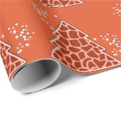 Oranje kerstboom cadeaupapier (Rol Hoek)