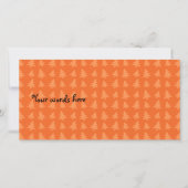 Oranje kerstboompatroon feestdagenkaart (Voorkant)