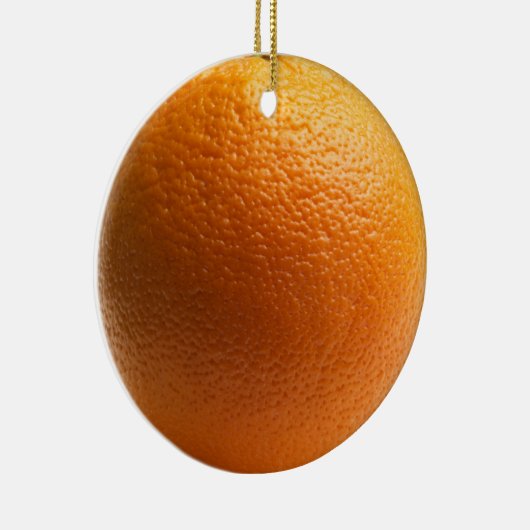 Oranje kerstboomversiering keramisch ornament (Rechts)