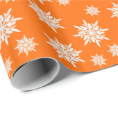 Oranje kerstcadeaupapier voor sneeuw cadeaupapier (Rol Hoek)