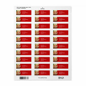 Oranje kerstfeest etiket (Full Sheet)