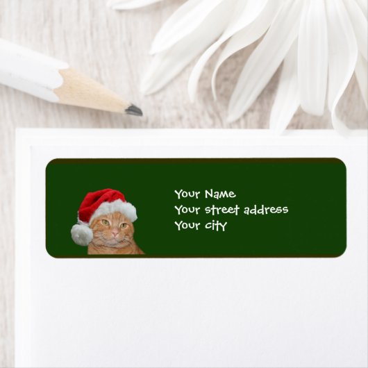 Oranje kerstfeest etiket (Insitu)