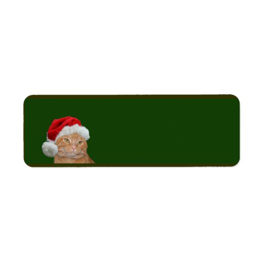 Oranje kerstfeest etiket (Voorkant)